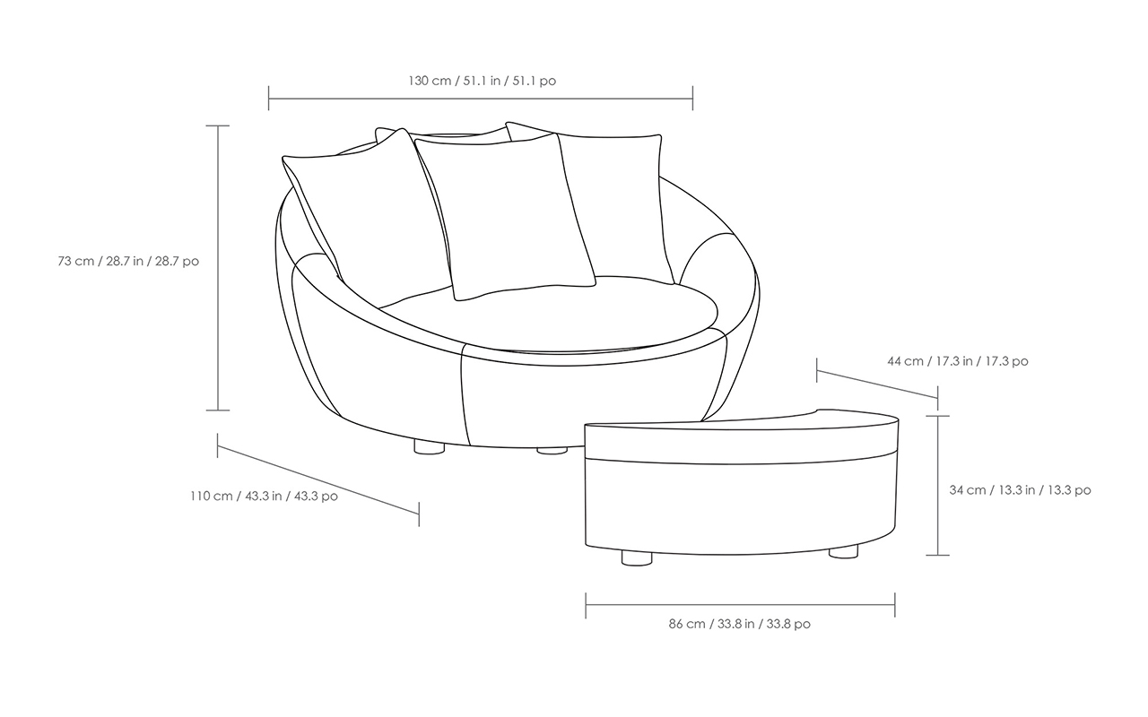 Cuddler Chair ONT253 – Ontai Home Furnishings